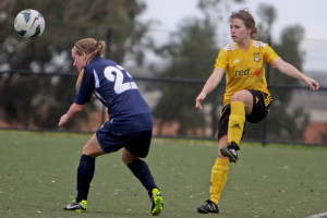 Sarah Richardson had a hand in both Bundoora goals. Photo: John Punshon