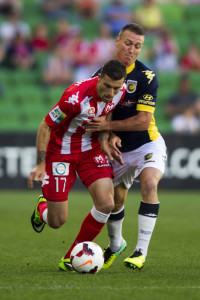 Jason Hoffman has been steady at right back for Heart... so far. Photo: Zee Ko
