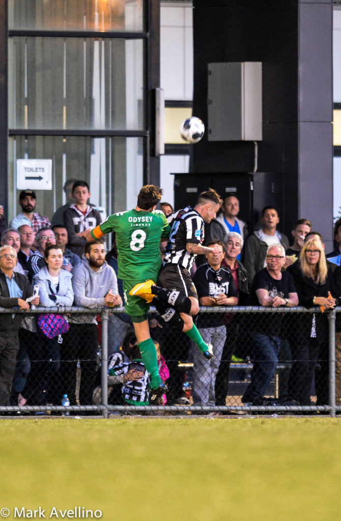 FFA Cup Quarter Final, Bentleigh Greens SC v Adelaide United at Kingston Heath Soccer Complex. Bentleigh Greens became the only member federation club to progress to the semi-finals of the Westfield FFA Cup, coming from behind to defeat Adelaide City 2-1 in extra time.  29th October 2014 |FFV| © Mark Avellino