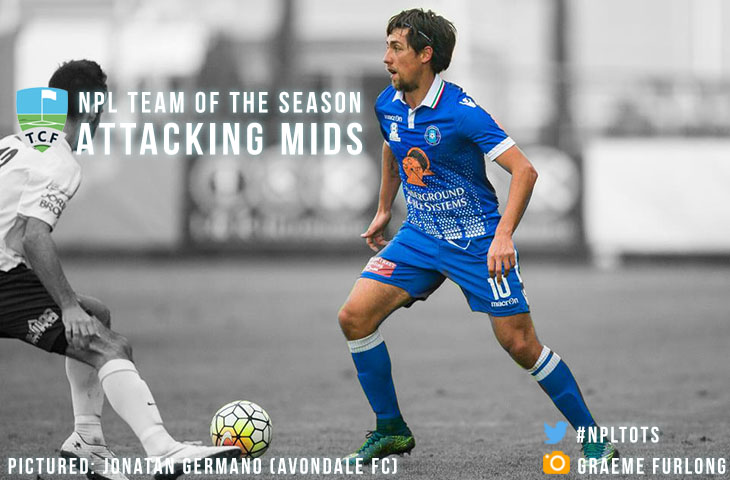 NPL Team of the Season Graphic Header Attacking Midfield - Jonatan Germano
